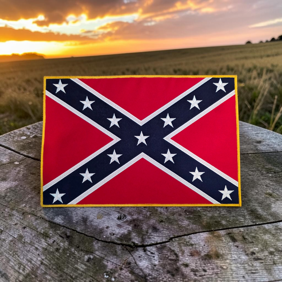 Battle Flag Biker Patch - Large