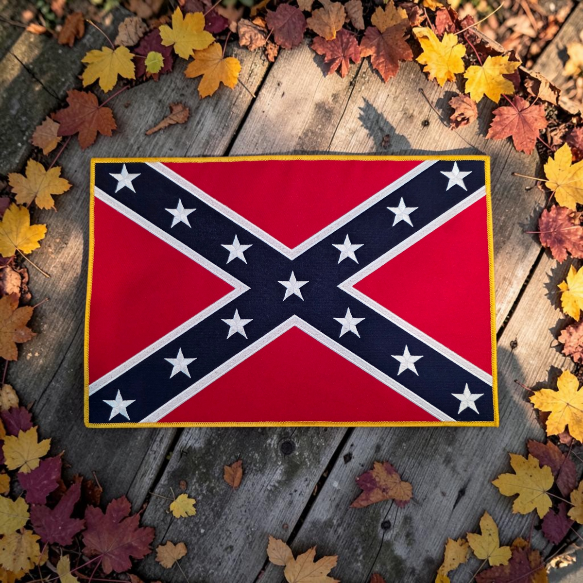 Battle Flag Biker Patch - Large