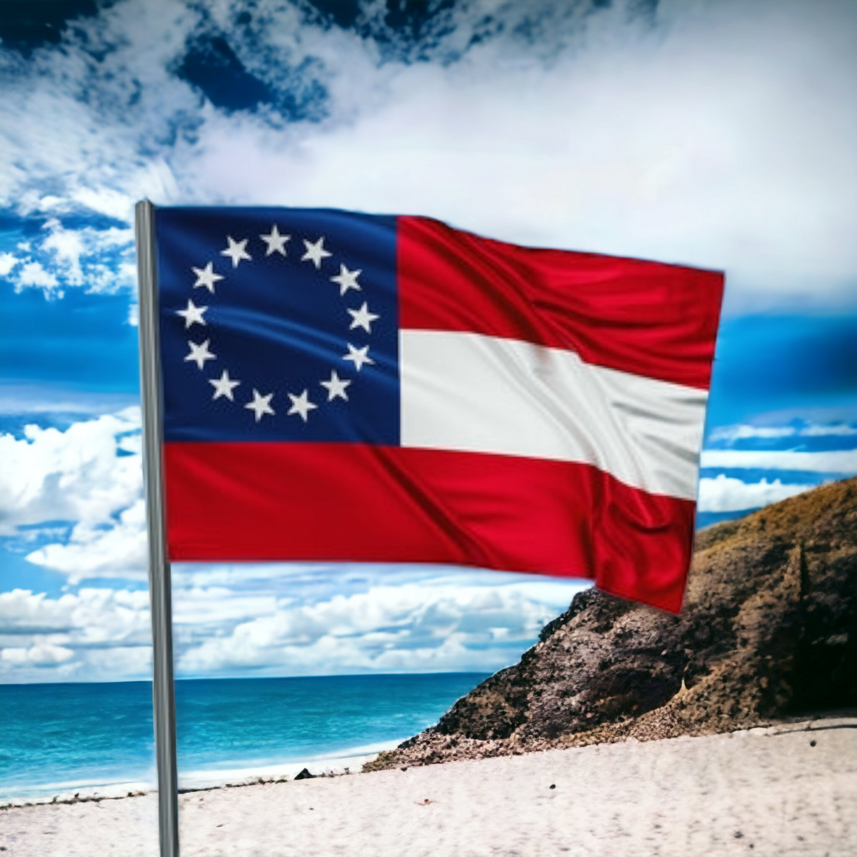 1st National w/ 13 Stars Flag