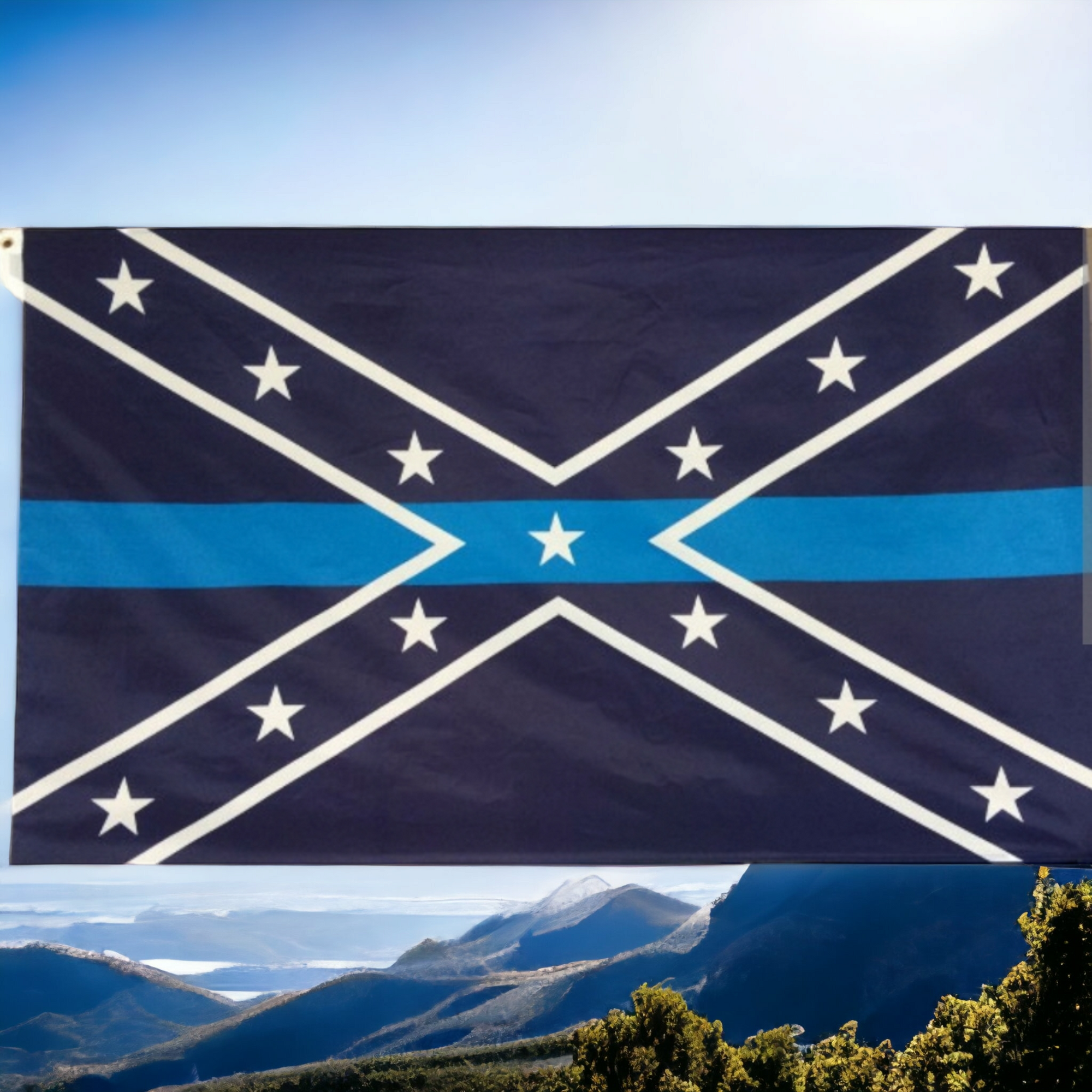Battle Flag Blue Lives Matter Flag