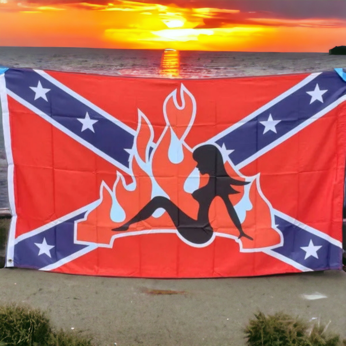 Battle Flag W/ Lady