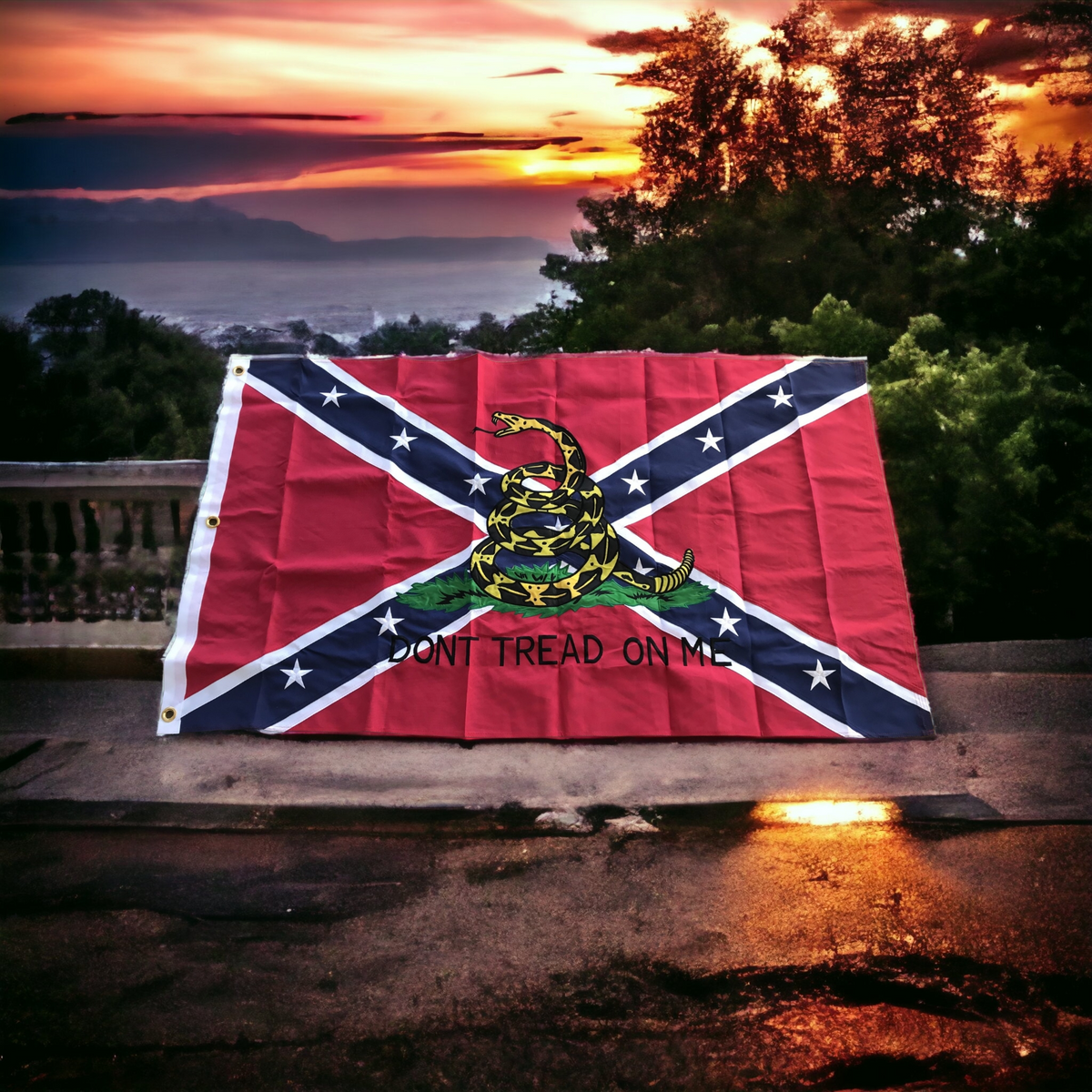 Battle Flag w/ Don't Tread on Me