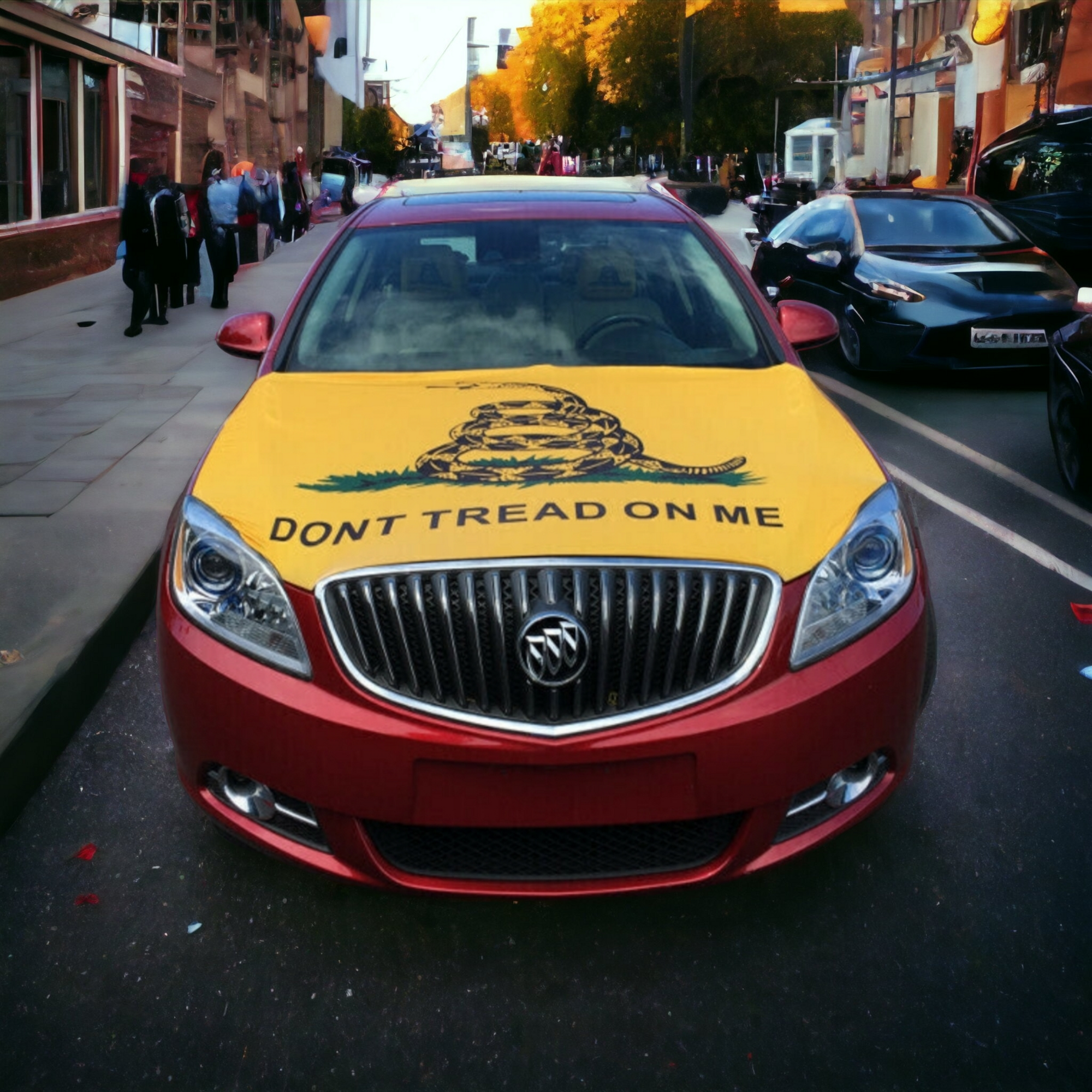 Don't Tread On Me Spandex Hood Cover