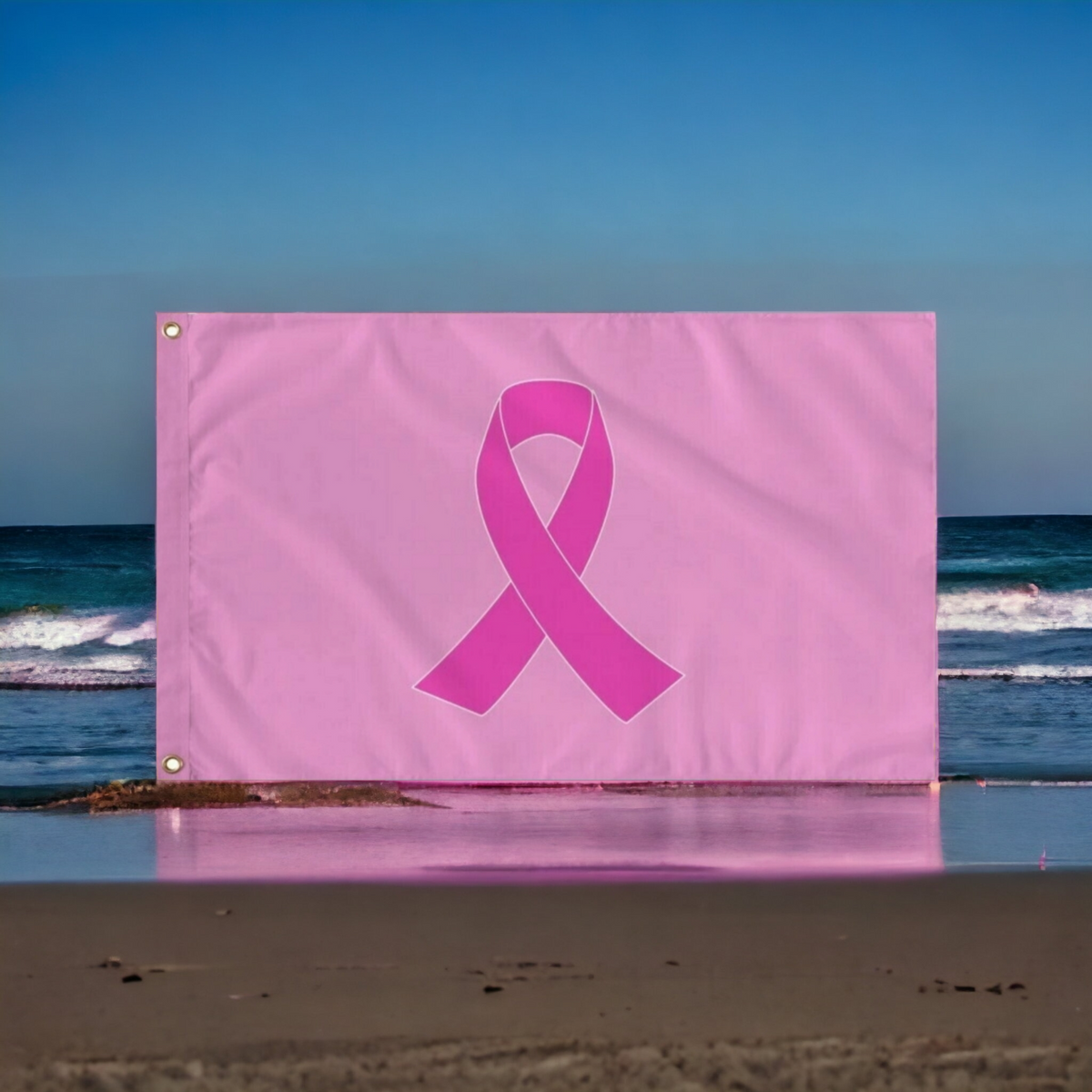Pink Ribbon (Breast Cancer Awareness) Flag