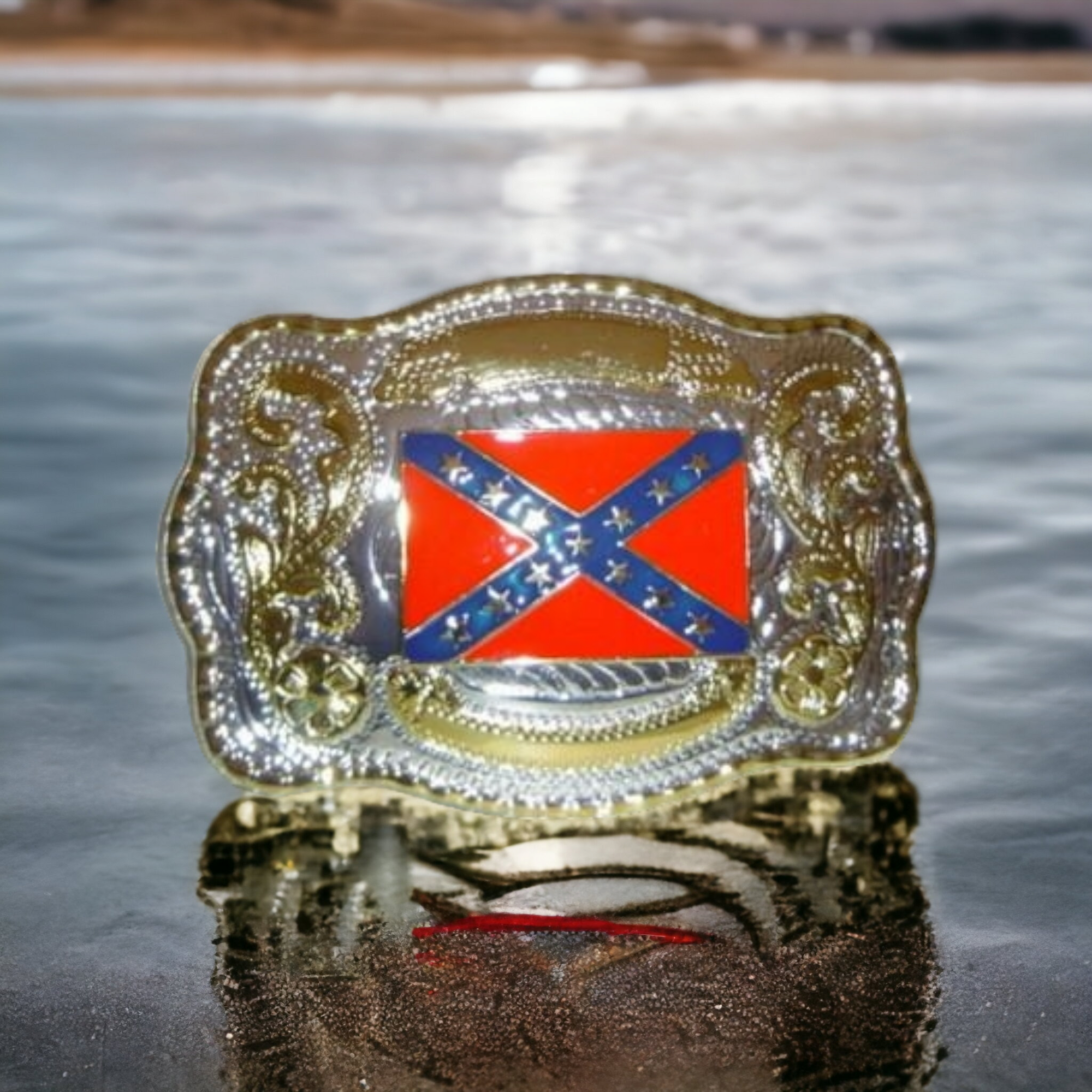 Mega Huge Battle Flag Belt Buckle