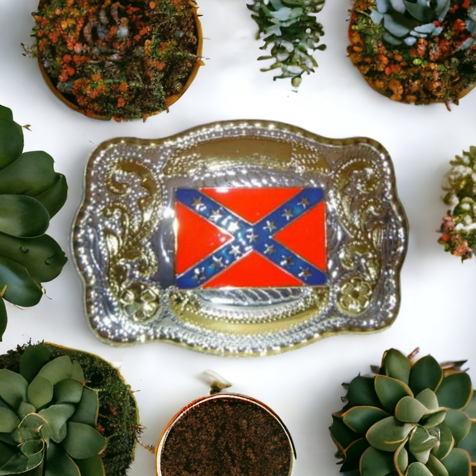 Mega Huge Battle Flag Belt Buckle