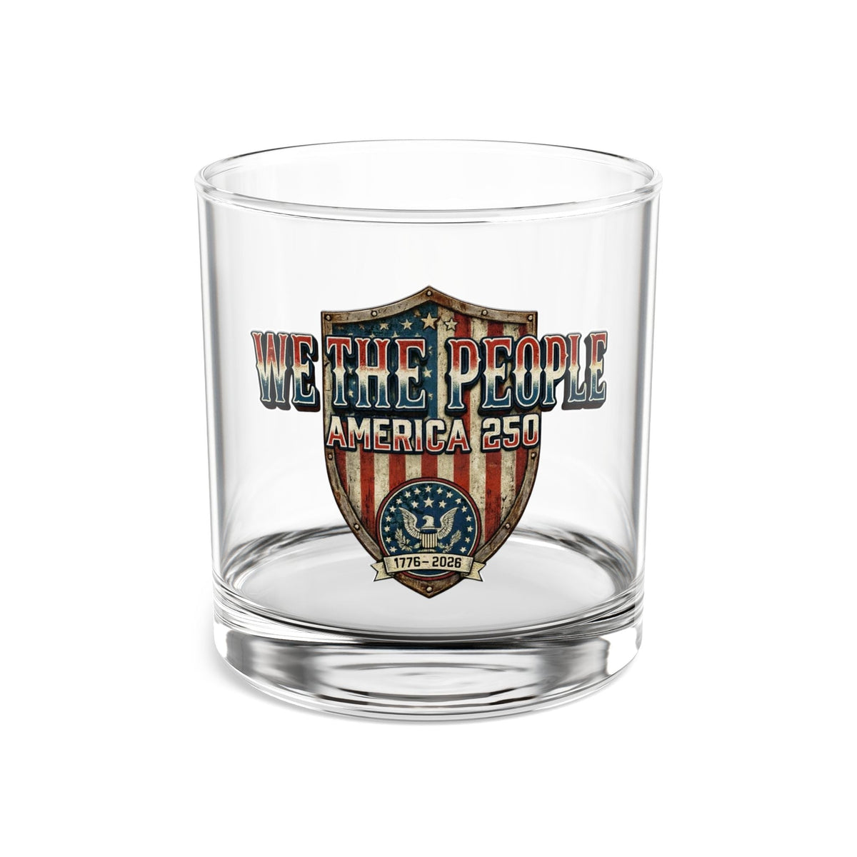 Patriotic We the People America’s 250th Anniversary Rocks Glass