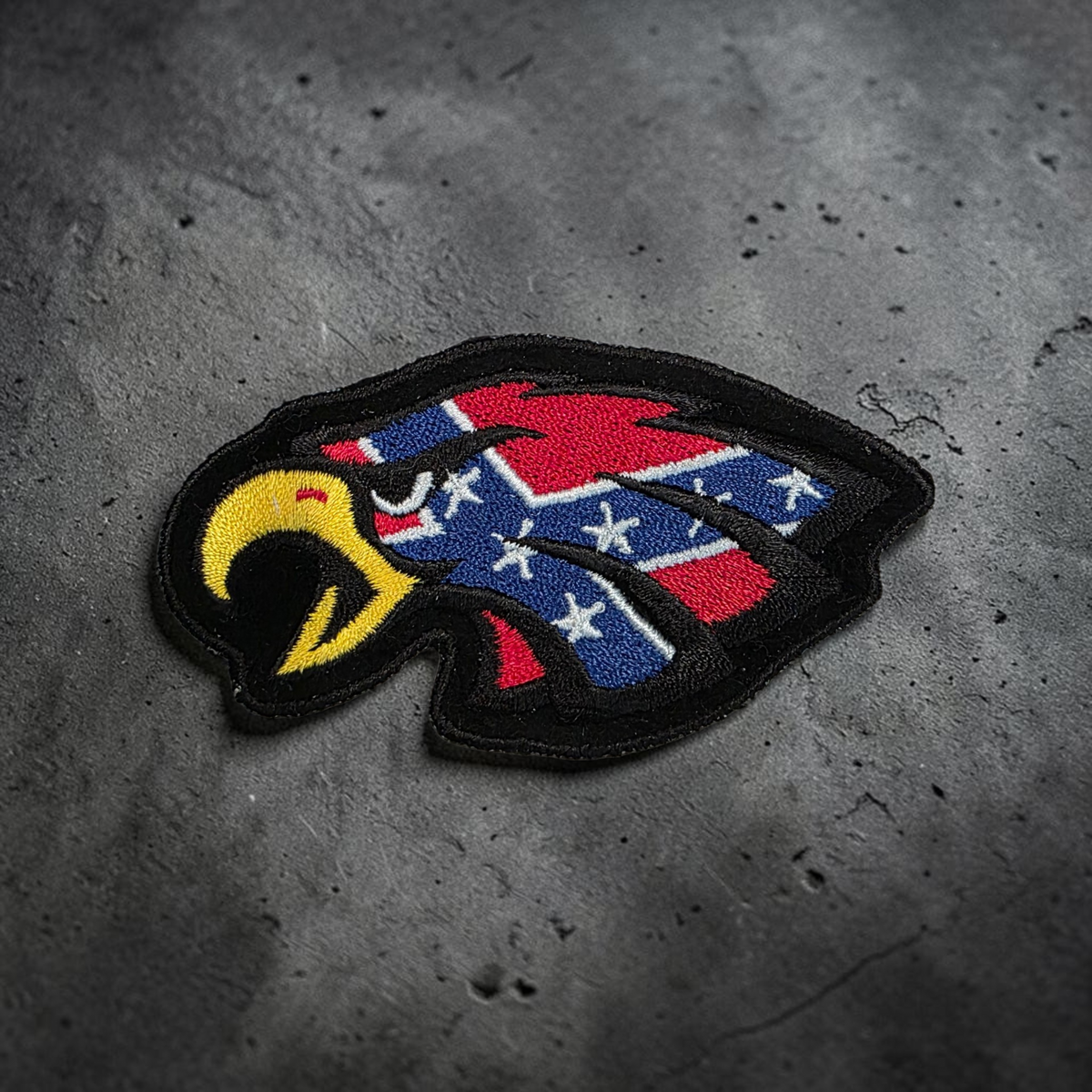 Battle Flag Biker Patch - Eagle Head