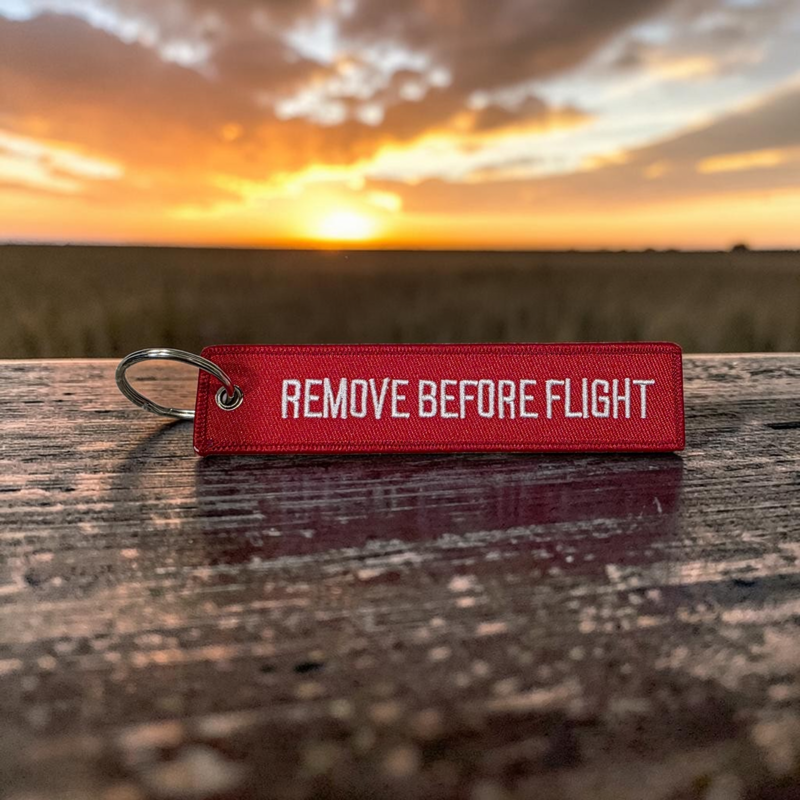 Remove Before Flight Keychain