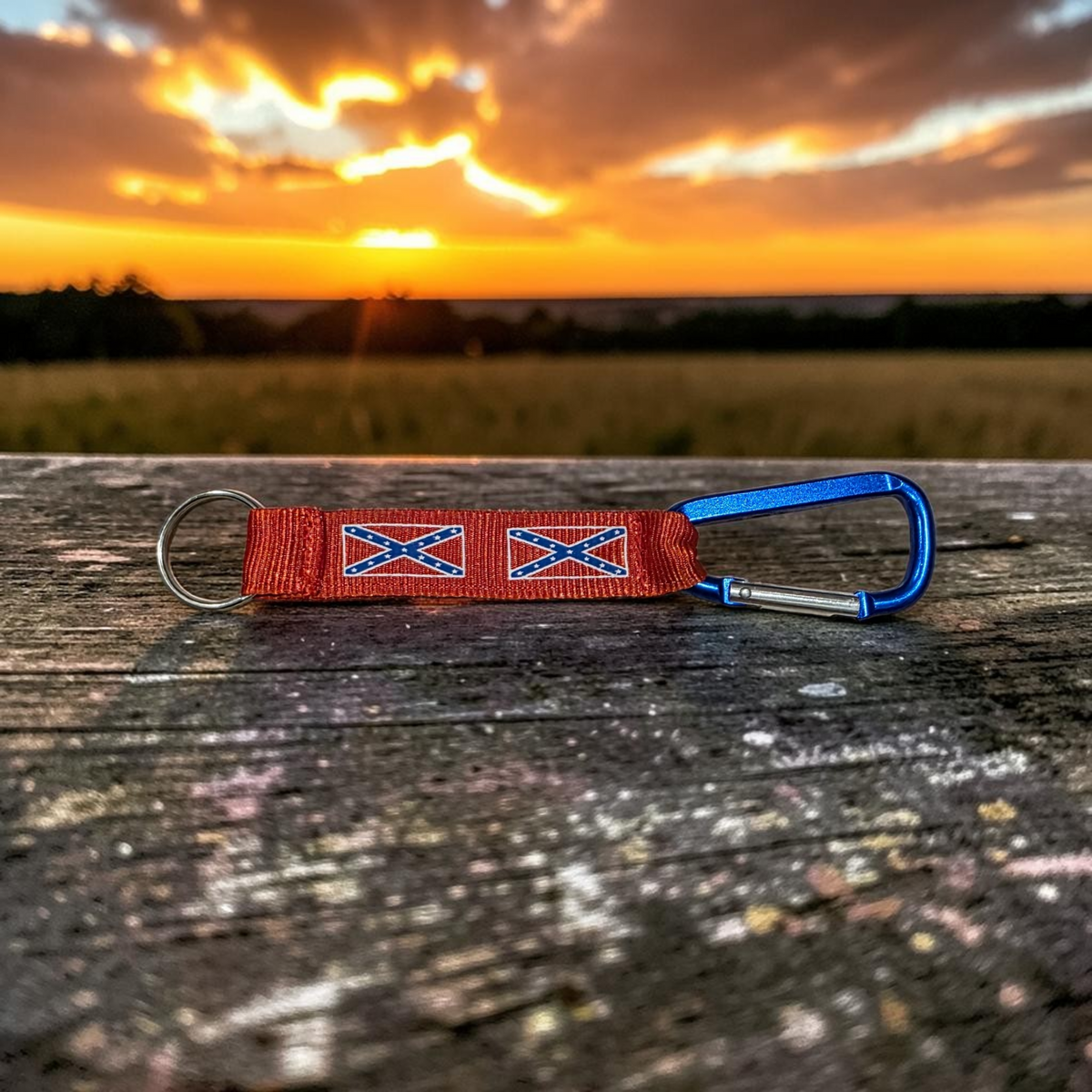 Battle Flag Carabiner Key Chain