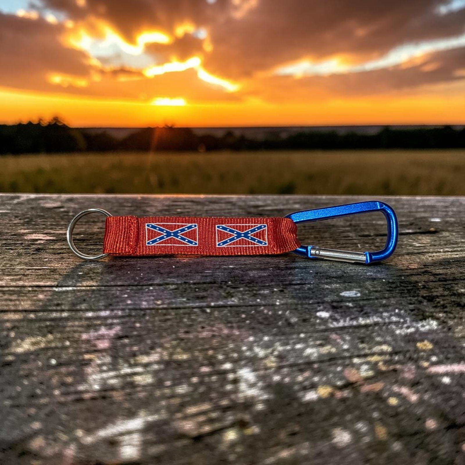 Battle Flag Carabiner Key Chain