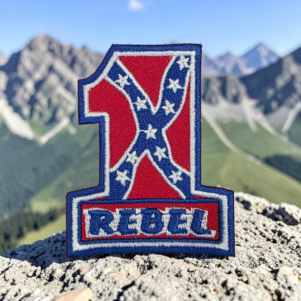 Battle Flag Biker Patch - #1 Rebel