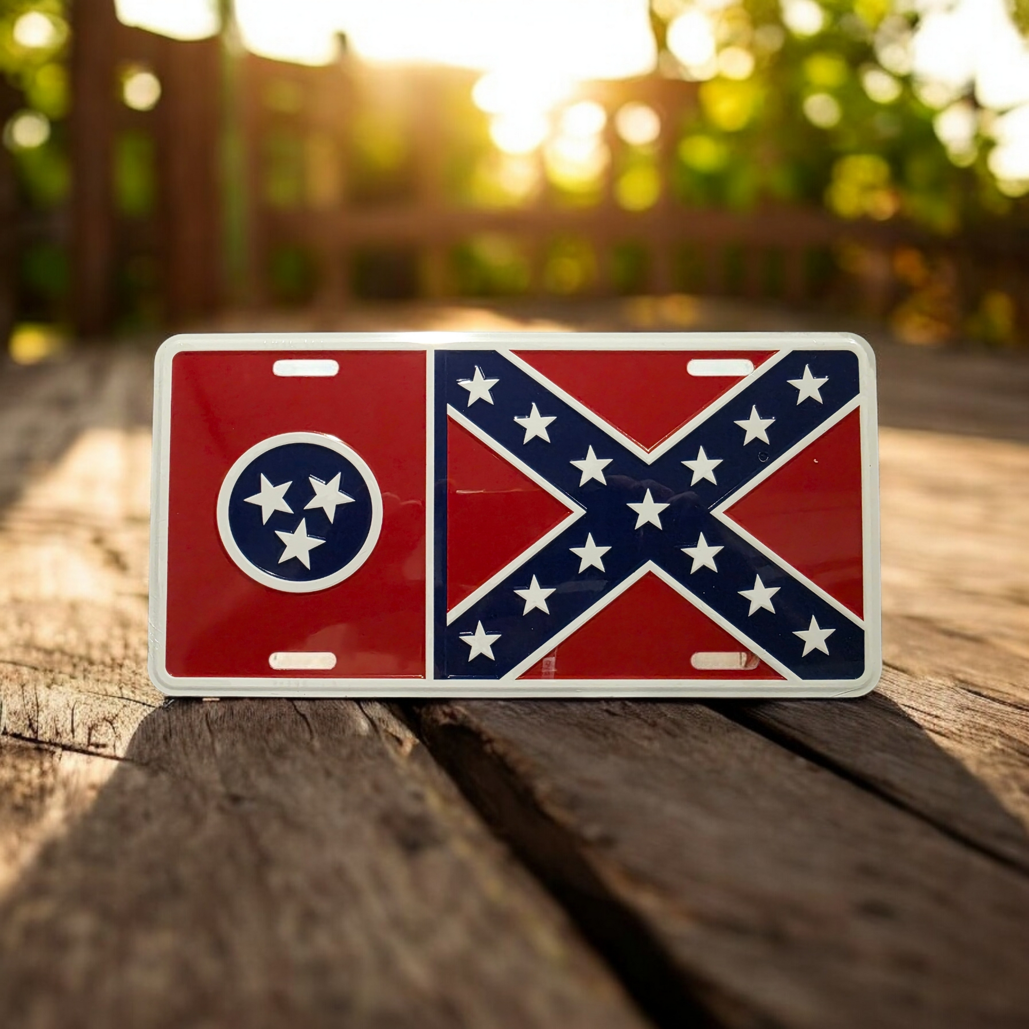 Tennessee Battle Flag Combo License Plate