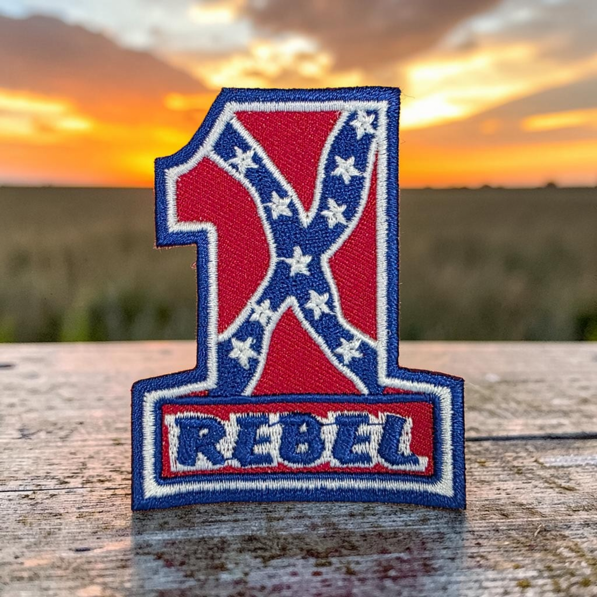 Battle Flag Biker Patch - #1 Rebel