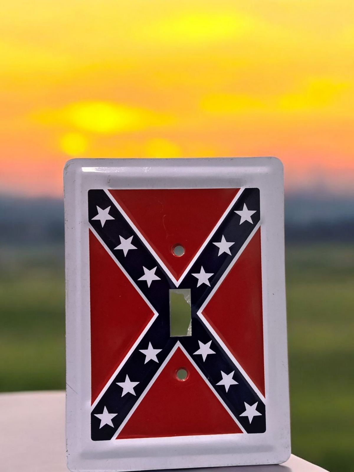Battle Flag Metal Light Switch Plate Cover
