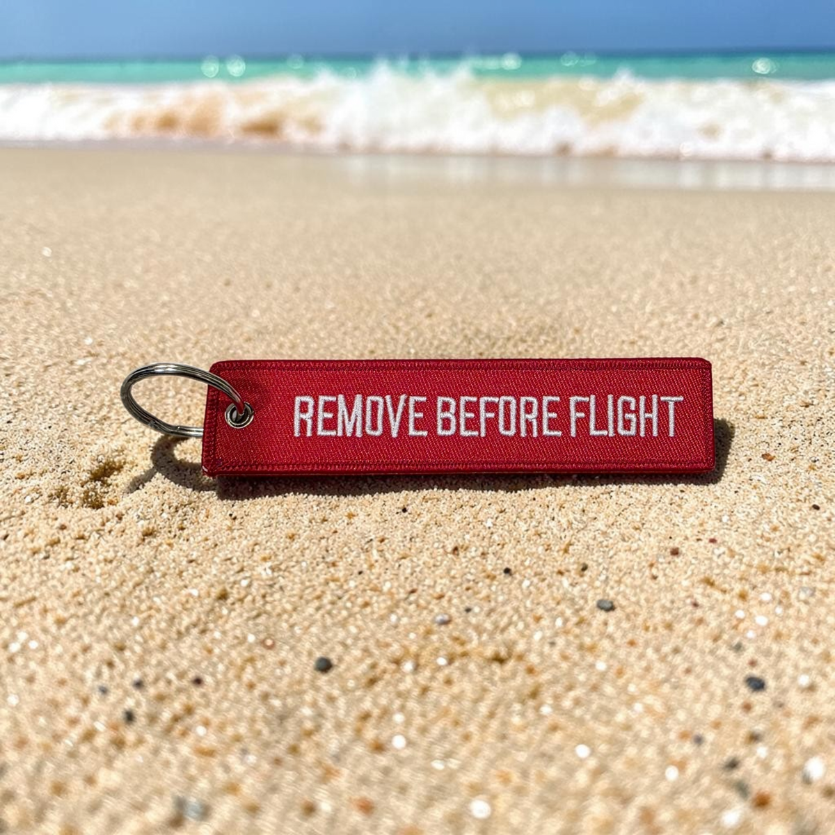 Remove Before Flight Keychain