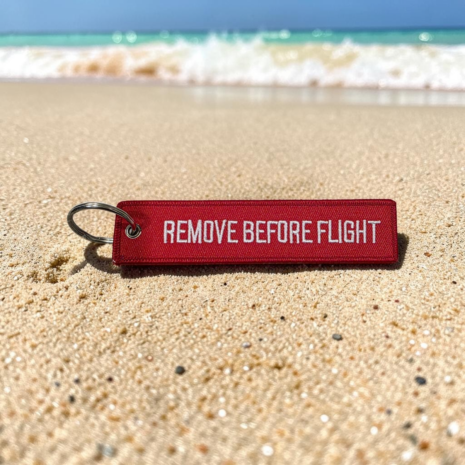 Remove Before Flight Keychain