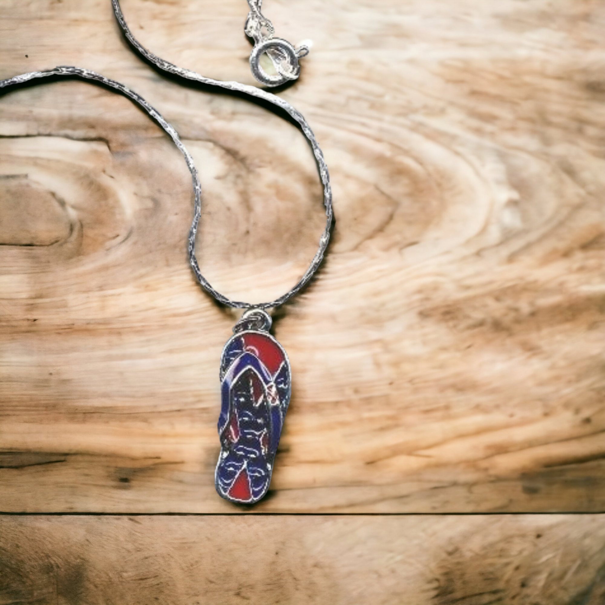 Battle Flag Flip Flop Necklace