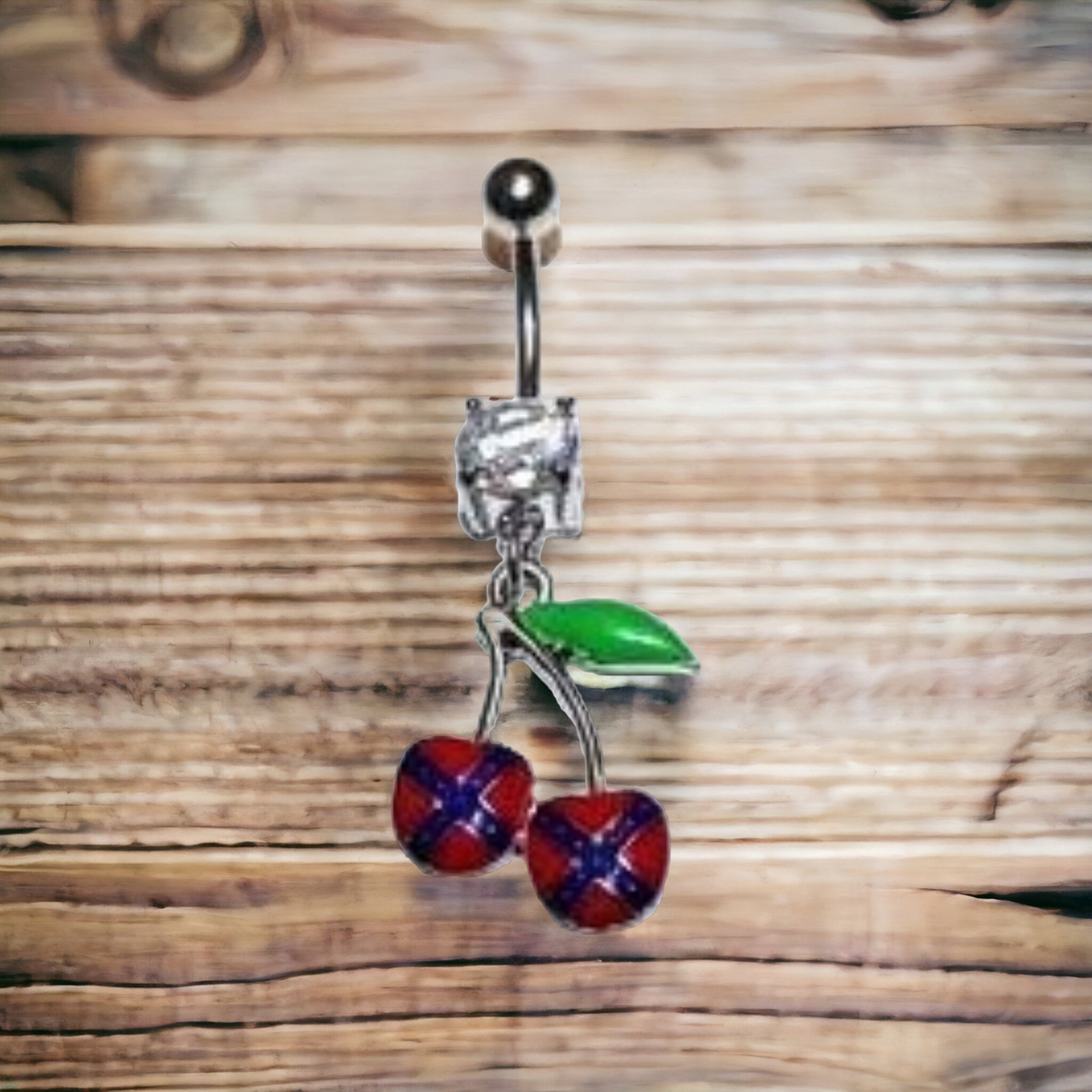Battle Flag Cherries Belly Ring
