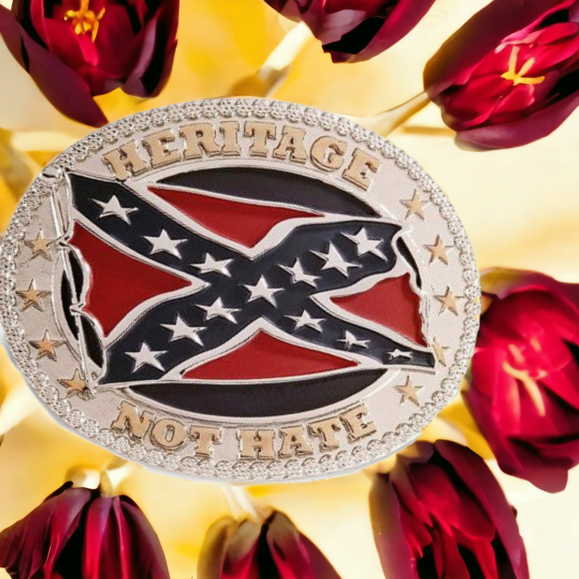 Heritage Not Hate Belt Buckle