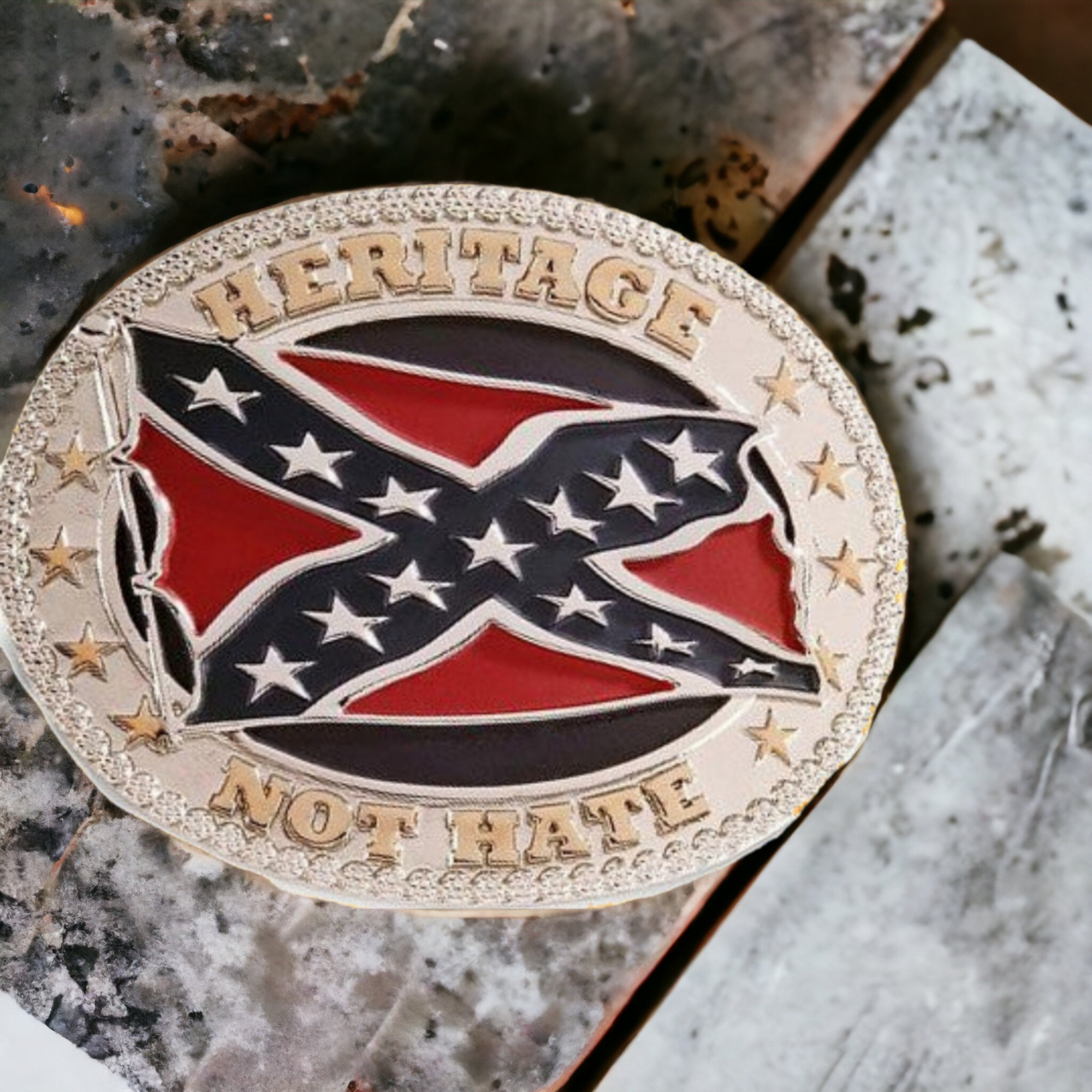 Heritage Not Hate Belt Buckle